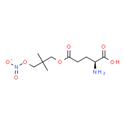ChemSpider 2D Image | (2S)-2-Amino-5-[2,2-dimethyl-3-(nitrooxy)propoxy]-5-oxopentanoic acid | C10H18N2O7