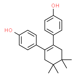 ChemSpider 2D Image | 4,4'-(4,4,5,5-Tetramethyl-1-cyclohexene-1,2-diyl)diphenol | C22H26O2