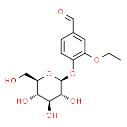 ChemSpider 2D Image | 2-Ethoxy-4-formylphenyl ß-D-glucopyranoside | C15H20O8