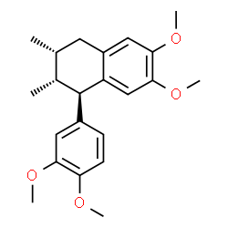 ChemSpider 2D Image | (1R,2R,3R)-1-(3,4-Dimethoxyphenyl)-6,7-dimethoxy-2,3-dimethyl-1,2,3,4-tetrahydronaphthalene | C22H28O4