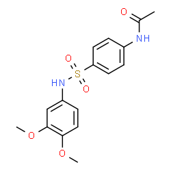 ChemSpider 2D Image | N-[4-[(3,4-dimethoxyphenyl)sulfamoyl]phenyl]acetamide | C16H18N2O5S