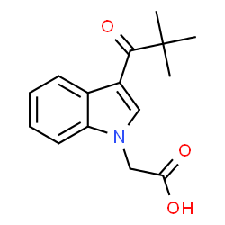 ChemSpider 2D Image | [3-(2,2-dimethylpropanoyl)indol-1-yl]acetic acid | C15H17NO3