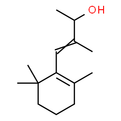 ChemSpider 2D Image | 3-Methyl-4-(2,6,6-trimethyl-1-cyclohexen-1-yl)-3-buten-2-ol | C14H24O