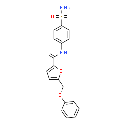 ChemSpider 2D Image | 5-(Phenoxymethyl)-N-(4-sulfamoylphenyl)-2-furamide | C18H16N2O5S