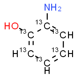 ChemSpider 2D Image | 2-Amino(~13~C_6_)phenol | 13C6H7NO