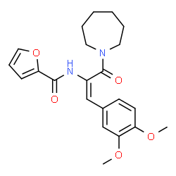 ChemSpider 2D Image | N-[(1E)-3-(1-Azepanyl)-1-(3,4-dimethoxyphenyl)-3-oxo-1-propen-2-yl]-2-furamide | C22H26N2O5