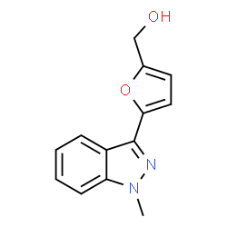ChemSpider 2D Image | [5-(1-Methyl-1H-indazol-3-yl)-2-furyl]methanol | C13H12N2O2