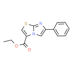 ChemSpider 2D Image | Ethyl 6-phenylimidazo[2,1-b][1,3]thiazole-3-carboxylate | C14H12N2O2S