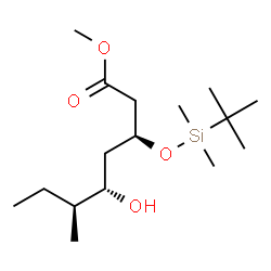 ChemSpider 2D Image | Methyl (3S,5S,6S)-3-{[dimethyl(2-methyl-2-propanyl)silyl]oxy}-5-hydroxy-6-methyloctanoate | C16H34O4Si