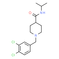 ChemSpider 2D Image | 1-(3,4-Dichlorobenzyl)-N-isopropyl-4-piperidinecarboxamide | C16H22Cl2N2O