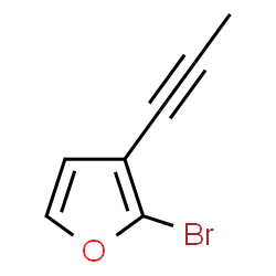 ChemSpider 2D Image | 2-Bromo-3-(1-propyn-1-yl)furan | C7H5BrO