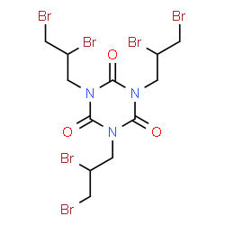 ChemSpider 2D Image | 1,3,5-Tris(2,3-dibromopropyl)-1,3,5-triazinane-2,4,6-trione | C12H15Br6N3O3