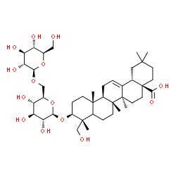 ChemSpider 2D Image | (3beta,5xi)-3-{[6-O-(beta-D-Glucopyranosyl)-beta-D-glucopyranosyl]oxy}-23-hydroxyolean-12-en-28-oic acid | C42H68O14