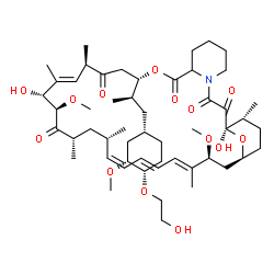 ChemSpider 2D Image | (1R,12S,15R,16E,18R,19R,21S,23S,24Z,26E,28E,30S,32S,35R)-1,18-Dihydroxy-12-{(2R)-1-[(1S,3R,4S)-4-(2-hydroxyethoxy)-3-methoxycyclohexyl]-2-propanyl}-19,30-dimethoxy-15,17,21,23,29,35-hexamethyl-11,36-d
ioxa-4-azatricyclo[30.3.1.0~4,9~]hexatriaconta-16,24,26,28-tetraene-2,3,10,14,20-pentone | C53H83NO14