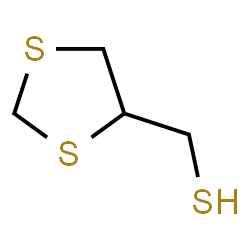 ChemSpider 2D Image | 1,3-Dithiolan-4-ylmethanethiol | C4H8S3