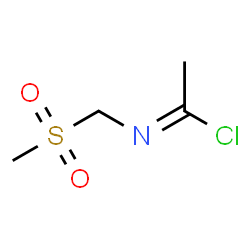 ChemSpider 2D Image | (1E)-N-[(Methylsulfonyl)methyl]ethanimidoyl chloride | C4H8ClNO2S