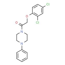 ChemSpider 2D Image | 2-(2,4-Dichlorophenoxy)-1-(4-phenyl-1-piperazinyl)ethanone | C18H18Cl2N2O2