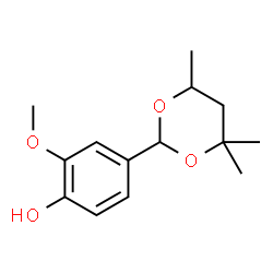 ChemSpider 2D Image | 2-Methoxy-4-(4,4,6-trimethyl-1,3-dioxan-2-yl)phenol | C14H20O4