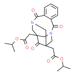 ChemSpider 2D Image | Diisopropyl 2,2'-(4,11,15-trioxo-3,12-diazatetracyclo[10.3.1.1~3,14~.0~5,10~]heptadeca-5,7,9-triene-1,14-diyl)diacetate | C25H30N2O7