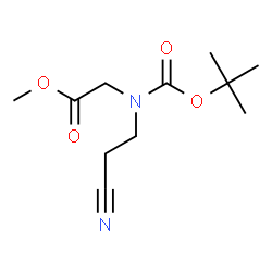 ChemSpider 2D Image | N-(2-Cyanoethyl)-N-[(1,1-dimethylethoxy)carbonyl]glycine methyl ester | C11H18N2O4