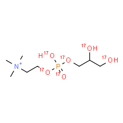 ChemSpider 2D Image | 2-[{[{2,3-Bis[(~17~O)hydroxy]propyl}(~17~O)oxy][(~17~O)hydroxy](~17~O)phosphoryl}(~17~O)oxy]-N,N,N-trimethylethanaminium | C8H21N17O6P