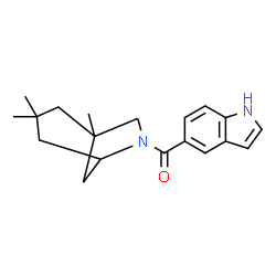 ChemSpider 2D Image | 1H-Indol-5-yl(1,3,3-trimethyl-6-azabicyclo[3.2.1]oct-6-yl)methanone | C19H24N2O