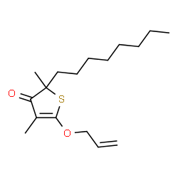 ChemSpider 2D Image | 5-(Allyloxy)-2,4-dimethyl-2-octyl-3(2H)-thiophenone | C17H28O2S