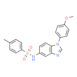 ChemSpider 2D Image | N-[1-(4-Methoxyphenyl)-1H-benzimidazol-5-yl]-4-methylbenzenesulfonamide | C21H19N3O3S