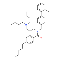ChemSpider 2D Image | N-[3-(Dibutylamino)propyl]-N-[(2'-methyl-4-biphenylyl)methyl]-4-pentylbenzamide | C37H52N2O