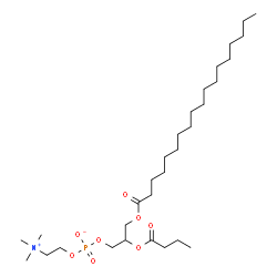 ChemSpider 2D Image | 2-(Butyryloxy)-3-(stearoyloxy)propyl 2-(trimethylammonio)ethyl phosphate | C30H60NO8P