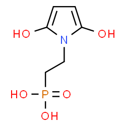 ChemSpider 2D Image | [2-(2,5-Dihydroxy-1H-pyrrol-1-yl)ethyl]phosphonic acid | C6H10NO5P