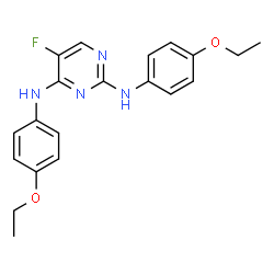 ChemSpider 2D Image | N,N'-Bis(4-ethoxyphenyl)-5-fluoro-2,4-pyrimidinediamine | C20H21FN4O2
