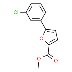 ChemSpider 2D Image | Methyl 5-(3-chlorophenyl)-2-furoate | C12H9ClO3