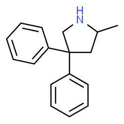 ChemSpider 2D Image | 2-Methyl-4,4-diphenylpyrrolidine | C17H19N