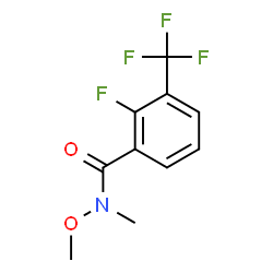 ChemSpider 2D Image | 2-Fluoro-N-methoxy-N-methyl-3-(trifluoromethyl)benzamide | C10H9F4NO2