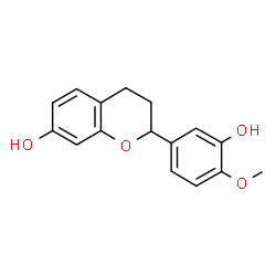 ChemSpider 2D Image | 2-(3-Hydroxy-4-methoxyphenyl)-3,4-dihydro-2H-chromen-7-ol | C16H16O4