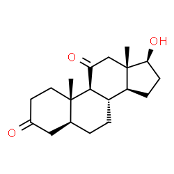 ChemSpider 2D Image | (5alpha,17beta)-17-Hydroxyandrostane-3,11-dione | C19H28O3