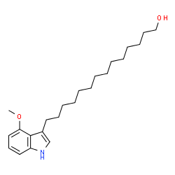 ChemSpider 2D Image | 14-(4-Methoxy-1H-indol-3-yl)-1-tetradecanol | C23H37NO2