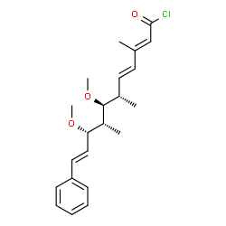 ChemSpider 2D Image | (2E,4E,6S,7S,8R,9S,10E)-7,9-Dimethoxy-3,6,8-trimethyl-11-phenyl-2,4,10-undecatrienoyl chloride | C22H29ClO3