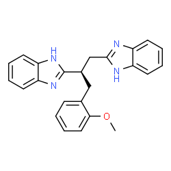 ChemSpider 2D Image | 2,2'-[(2S)-3-(2-Methoxyphenyl)-1,2-propanediyl]bis(1H-benzimidazole) | C24H22N4O