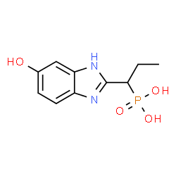 ChemSpider 2D Image | [1-(6-Hydroxy-1H-benzimidazol-2-yl)propyl]phosphonic acid | C10H13N2O4P