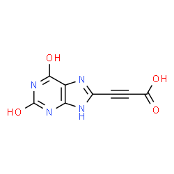 ChemSpider 2D Image | 3-(2,6-Dihydroxy-9H-purin-8-yl)-2-propynoic acid | C8H4N4O4