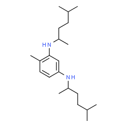 ChemSpider 2D Image | n,n'-bis(1,4-dimethylpentyl)-2,4-toluenediamine | C21H38N2