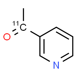 ChemSpider 2D Image | 1-(3-Pyridinyl)(1-~11~C)ethanone | C611CH7NO