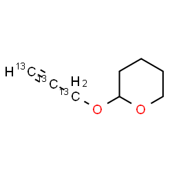 ChemSpider 2D Image | 2-[(~13~C_3_)-2-Propyn-1-yloxy]tetrahydro-2H-pyran | C513C3H12O2