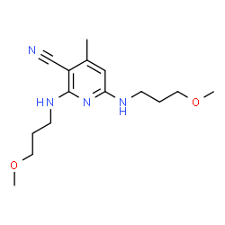 ChemSpider 2D Image | 2,6-bis(3-methoxypropylamino)-4-methylnicotinonitrile | C15H24N4O2