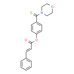 ChemSpider 2D Image | 4-(4-Morpholinylcarbonothioyl)phenyl (2E)-3-phenylacrylate | C20H19NO3S