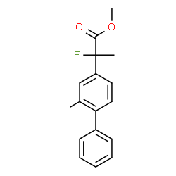 ChemSpider 2D Image | Methyl 2-fluoro-2-(2-fluoro-4-biphenylyl)propanoate | C16H14F2O2