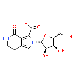 ChemSpider 2D Image | 4-Oxo-2-(beta-D-ribofuranosyl)-4,5,6,7-tetrahydro-2H-pyrrolo[3,4-c]pyridine-3-carboxylic acid | C13H16N2O7