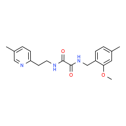 ChemSpider 2D Image | N1-(2-Methoxy-4-methylbenzyl)-N2-[2-(5-methylpyridin-2-yl)ethyl]oxalamide | C19H23N3O3